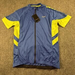 Arsuxeo Men's Cycling Jersey Blue and Yellow Size‎ Large #1323